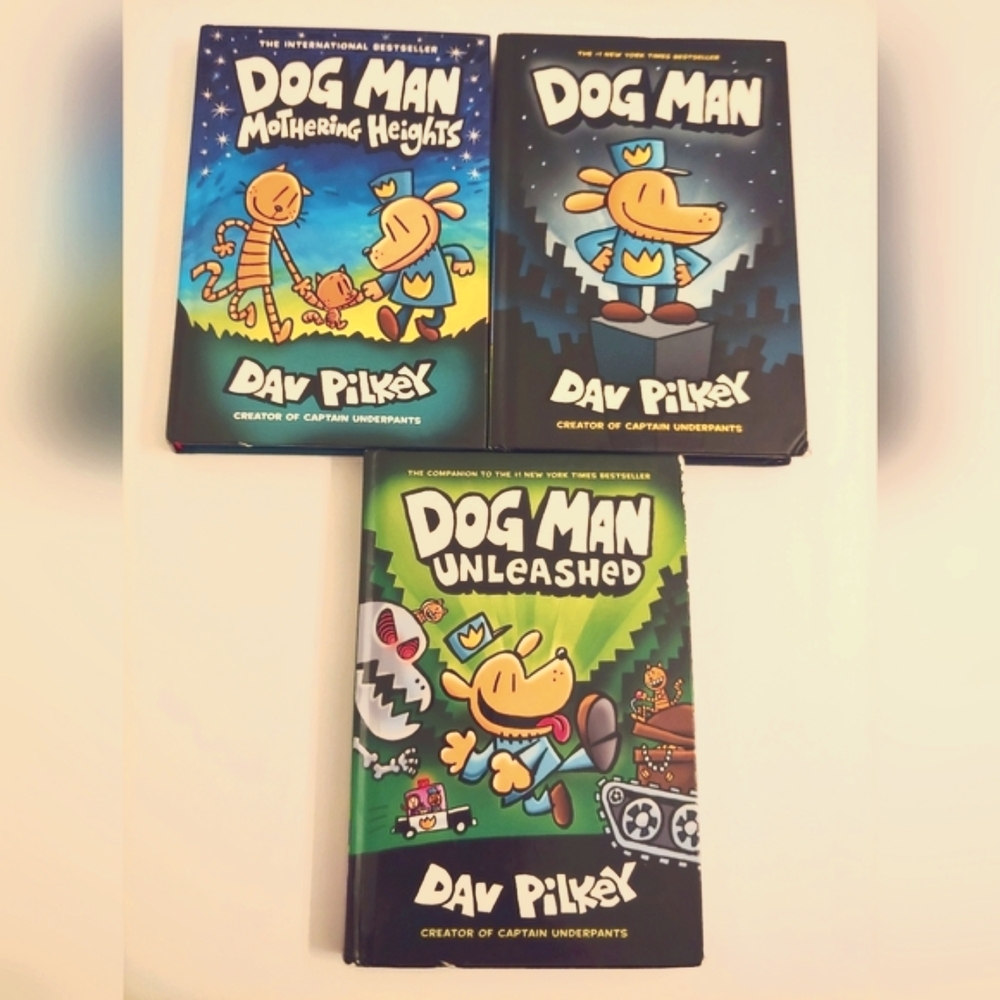 Dog Man Lot Of 3 Books Hard Cover